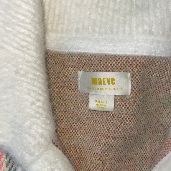 MAEVE by ANTHROPOLOGIE Chunky Knit Eyelash Cardigan Sweater Coat Size small - Picture 2 of 10